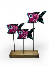 Ayaklı Bordo Balıklar HK0193