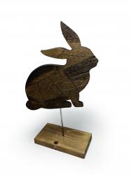 Ayaklı Ahşap Tonlamalı Tavşan HK0286