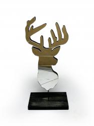 Ayaklı Gümüş Rengi Aynalı Geyik HK0280