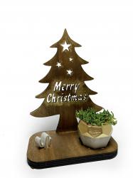 Merry Christmas Temalı Dekoratif Saksılık