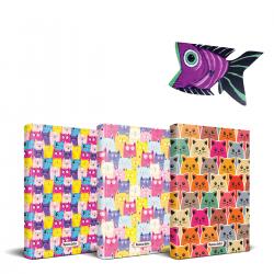 Kedi Temalı Planlama Defteri Seti - 3 Defter ve Sevimli Hayvan Magnet Set 3