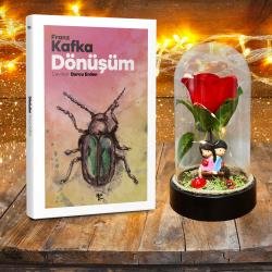 Kırmızı Gül ve Sevgililer Teraryum Hediye Seti - Dönüşüm Dünya Klasiği