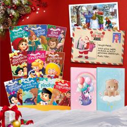 Kişiye Özel Kartpostallı -  Resimli Dünya Klasikleri Seti - 10 Kitap 2 Defter