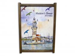 Kız Kulesi Temalı Tablo Anahtarlık Kutusu HK0971