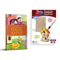 Masallarla Karakter Eğitimi Masal Kapısı + Cadı Evi Ahşap Boyama