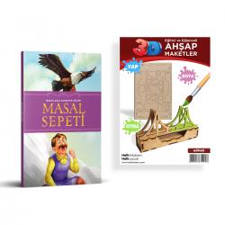 Masallarla Karakter Eğitimi Masal Sepeti + Köprü Ahşap Boyama