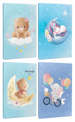 Mavi Düşler 4lü 64 Sayfa Çizgili Okul Defteri Seti -1