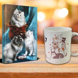 Minik Patiler Ajanda Mutlu Kediler Kupa Seti