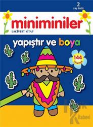 Miniminiler : Lacivert Kitap Yapıştır ve Boya - 144 Çıkartma