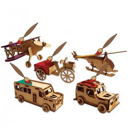 Çocuklar İçin Ahşap Maketler Renkli Çocuk Dünyası Serisi -2