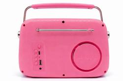 Retro Tasarımlı Bluetooth FM Radyo Pembe CW021-P
