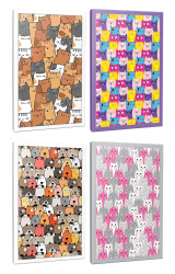 Sivri Kulaklar 4lü 64 Sayfa Çizgili Okul Defteri Seti -1