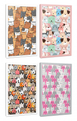 Sivri Kulaklar 4lü 64 Sayfa Çizgili Okul Defteri Seti -6