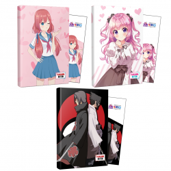 Üçlü Flying Kisses-Violet-Sasuke-Itachi Defter ve Ayraç