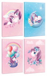 Unicorn Serisi 4lü 64 Sayfa Çizgili Okul Defteri Seti -1