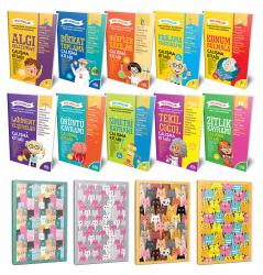 Zeka Soruları 10lu Kitap Seti ve 4 Defter -4