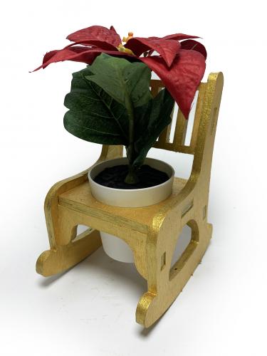 Lora Sallanan Sandalyeli Çiçeklik, Altın - Halkkitabevi