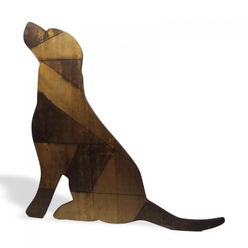 Ahşap Duvar Süsü Köpek