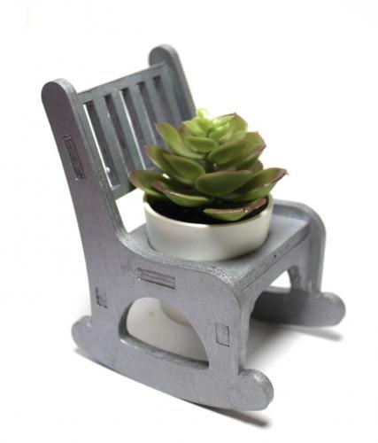 Lora Sallanan Sandalyeli Çiçeklik, Gümüş - Halkkitabevi