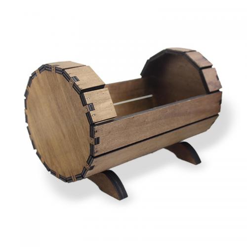 Dekoratif Ahşap Fıçı Çiçeklik, Küçük