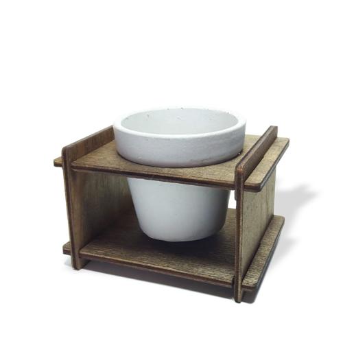 Camilla Ahşap Standlı Beton Saksı