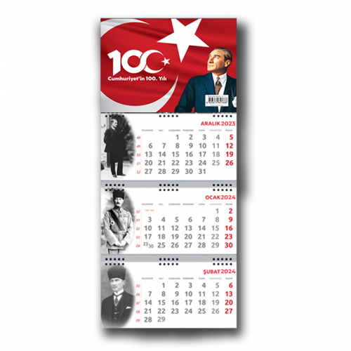 2024 Atatürk 100.Yıl Duvar Takvimi