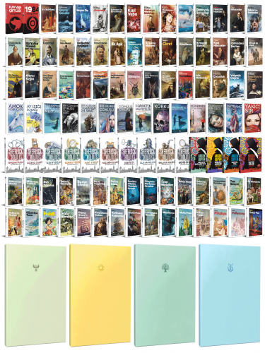 103 Dünya Klasiği ve Pastel Çizgisiz Defter Seti -2 - Halkkitabevi