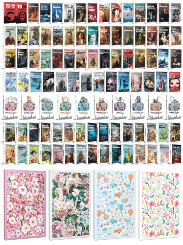 109 Dünya Klasiği ve Çiçekli Çizgili Defter Seti -2 - Halkkitabevi