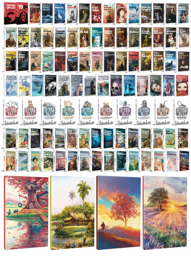 109 Dünya Klasiği ve Manzara Temalı 64 Sayfa Çizgili Defter Seti -2 - 