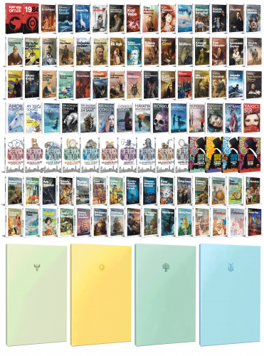 113 Dünya Klasiği ve Pastel Çizgisiz Defter Seti -2 - Halkkitabevi