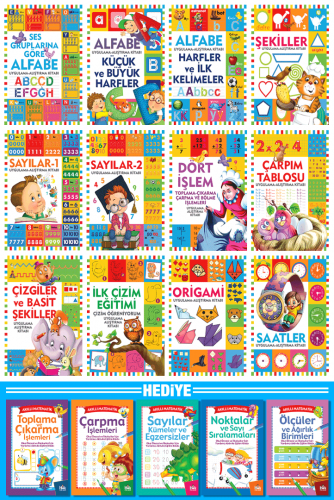 Etkinlik Kitapları Seti ve 5 Akıllı Matematik Seti - Halkkitabevi
