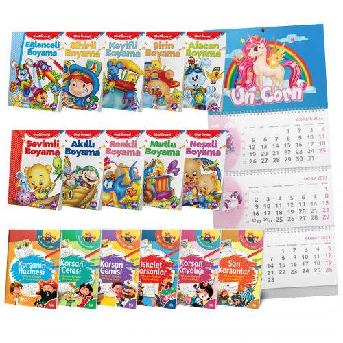 16 Boyama Kitabı ve Unicorn Takvim