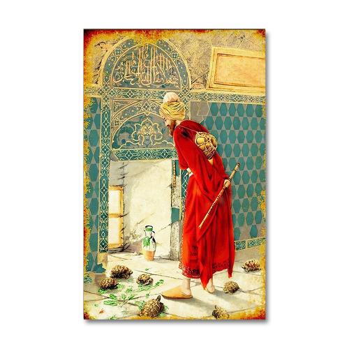 Vera Kablumbağa Terbiyecisi Baskılı Ahşap Tablo - Halkkitabevi