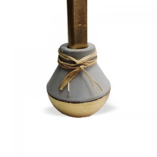 2'li Altın Topaç Beton Mumluk - Halkkitabevi