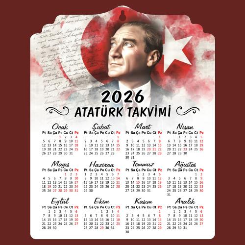 2026 Ahşap Atatürk Takvimi İstikbal - Halkkitabevi