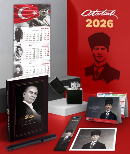 2026 Atatürk Gazi Paşa Ajanda - Ayyıldız Duvar Takvimi - Masa Takvim