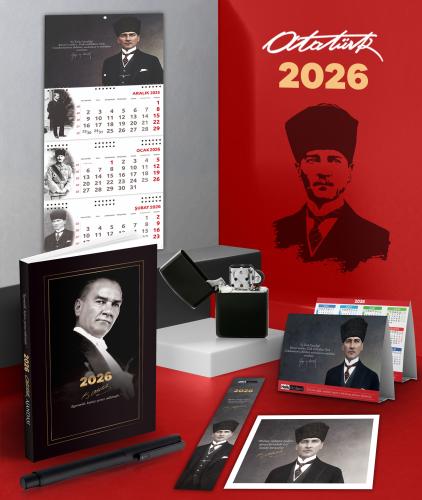 2026 Atatürk Gazi Paşa Ajanda - Gazi Duvar Takvimi - Masa Takvimi - Ay