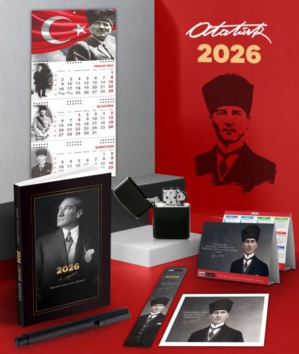 2026 Atatürk İstikbal Ajanda - Ayyıldız Duvar Takvimi - Masa Takvimi -