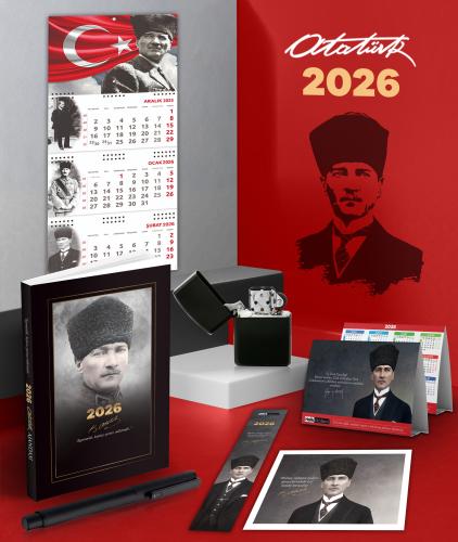 2026 Atatürk Komutan Ajanda - Ayyıldız Duvar Takvimi - Masa Takvimi - 