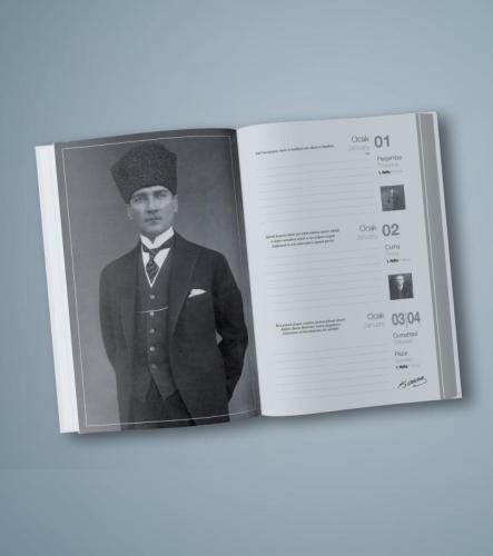 2026 Atatürk İstikbal Ajanda - İmza Duvar Takvimi - Masa Takvimi - Ayr