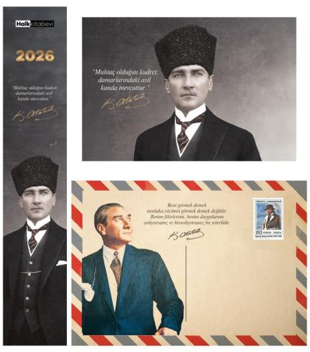 2026 Atatürk Komutan Ajanda - Gazi Duvar Takvimi - Masa Takvimi - Ayra