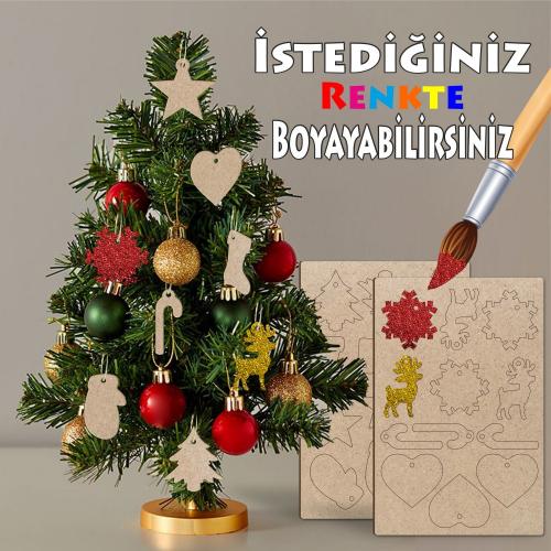 2D Boyanabilir Yılbaşı Süsleri - Halkkitabevi