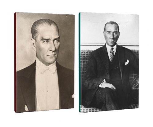 2li Atatürk- Çizgili Okul Defteri Seti 64 Sayfa 13,5x19,5cm -2  - Halk