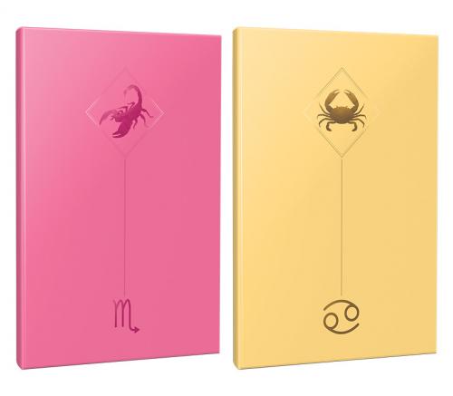 2li Burç-Astroloji Temalı 13,5x19,5cm 64 Sayfa Çizgisiz Defter Seti -1