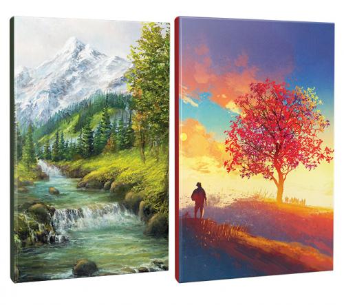 2li Manzara Temalı 13,5x19,5cm 64 Sayfa Çizgili Okul Defteri Seti -8 -