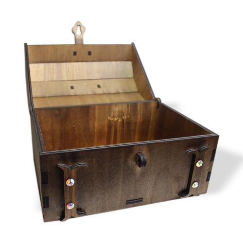 Dekoratif Ahşap Sandık, Küçük - Halkkitabevi