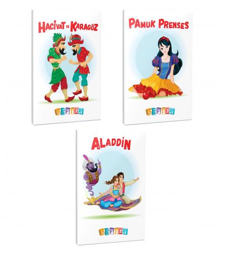 3'lü 64 Sayfa 13,5x19,5 Okul Defteri Seti 6 - Halkkitabevi