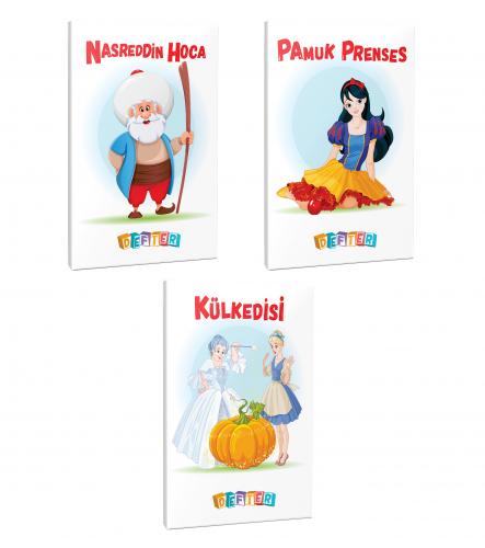 3'lü 64 Sayfa 13,5x19,5 Okul Defteri Seti 9 - Halkkitabevi