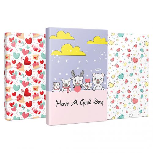 3'lü Okul Defteri Seti - Kalp Yağmuru - Halkkitabevi