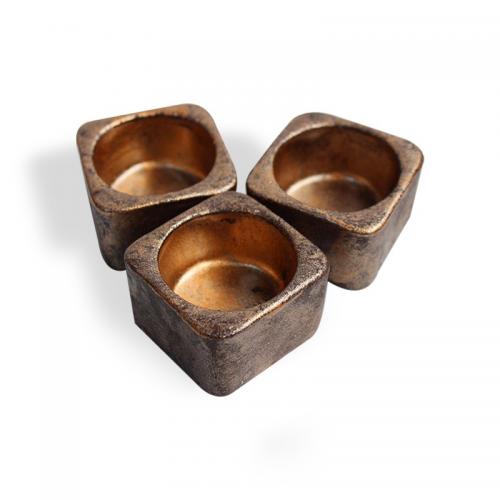 3'lü Kare Beton T-Lıght, Bakır
